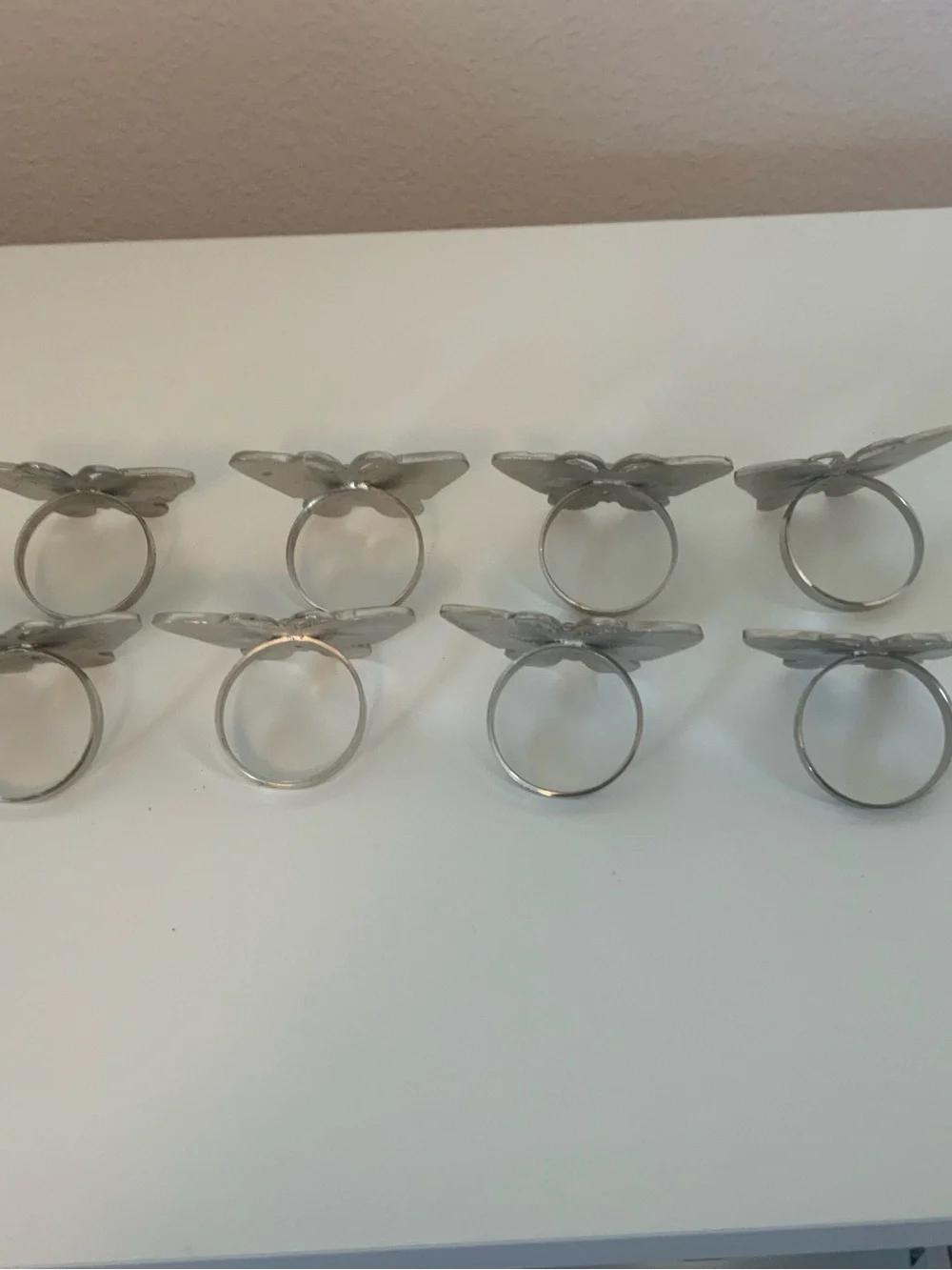Set of 8 Green Butterfly Decorative Napkin holders
